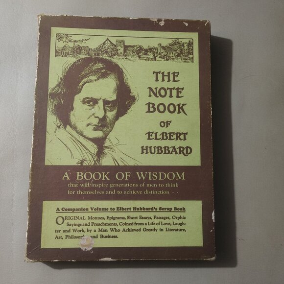 Elbert Hubbard 1927 The Note Book Of Hardcover Box Leather Wisdom Brown - Picture 6 of 15